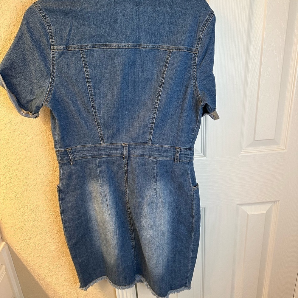 Love Tree Denim one piece skirt size Large - Picture 5 of 8